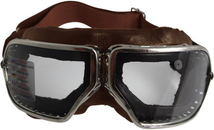 Летные очки (авиационные, мотоциклетные) на флисе :: ретро очки  :: коричневые ::