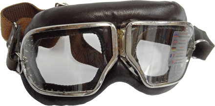 Летные очки (авиационные, мотоциклетные) дутые :: ретро очки  :: коричневые ::