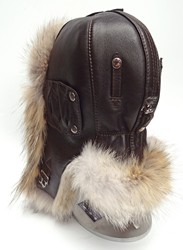 шлем меховой 6257--койот